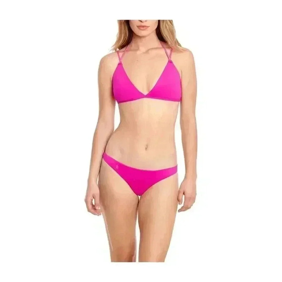 Polo Ralph Lauren Bikini Top Size XS Fuchsia Pink Adjustable - Picture 1 of 7